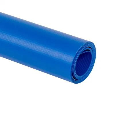 610GSM 650GSM 1000d 0.5mm 100% Polyester Blue PVC Fabric Roll Vinyl Tarp PVC Coated Tarpaulin