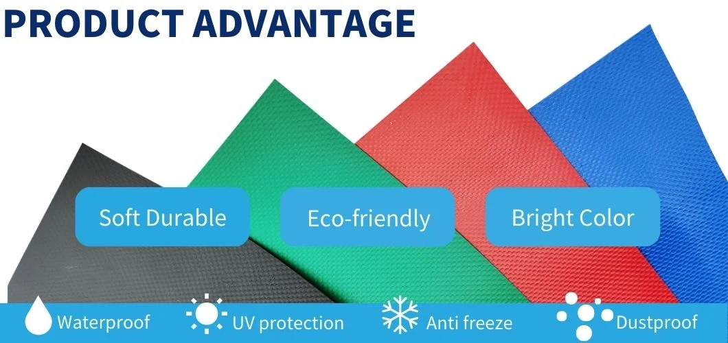 Vinyl Heavy PVC Coated Waterproof Printed Textile Fabric Material Truck Tarpaulin Tarpaulins for Water Tank Swimming Pool Water Storage Bag Water Pond