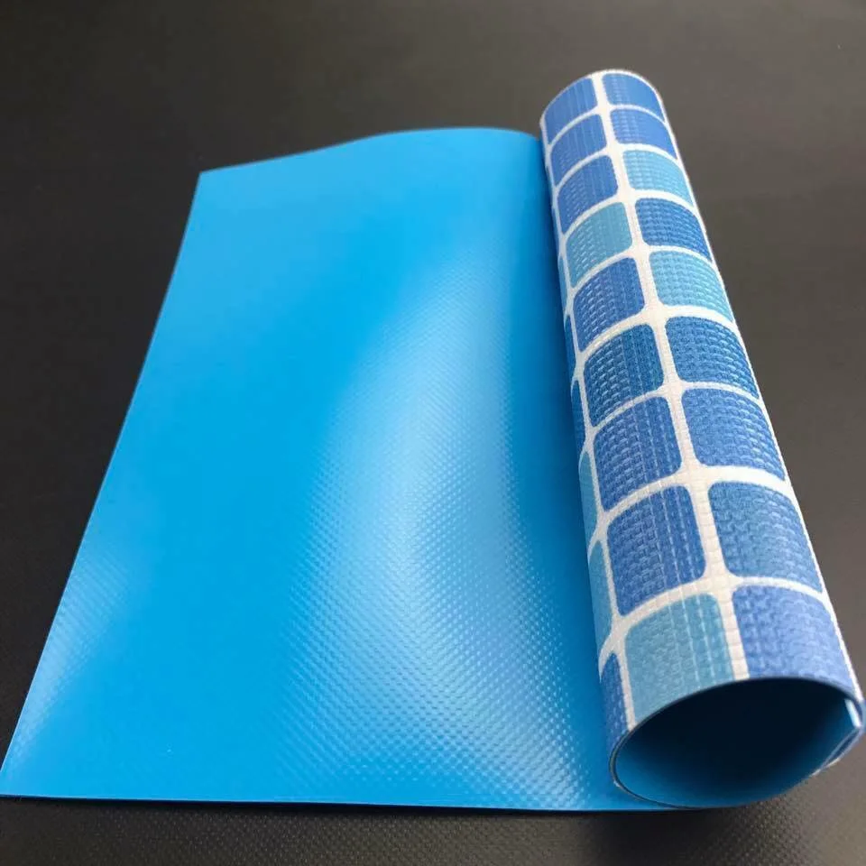 1.2mm Blue 1450GSM PVC Swim Pool Liner Tarpaullin Fabric